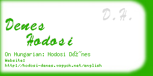 denes hodosi business card